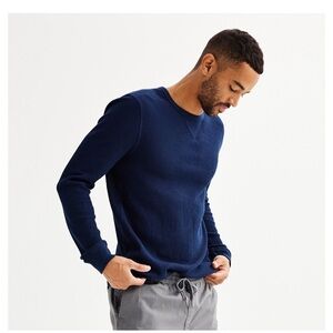 Men's Navy Blue Waffle Tee